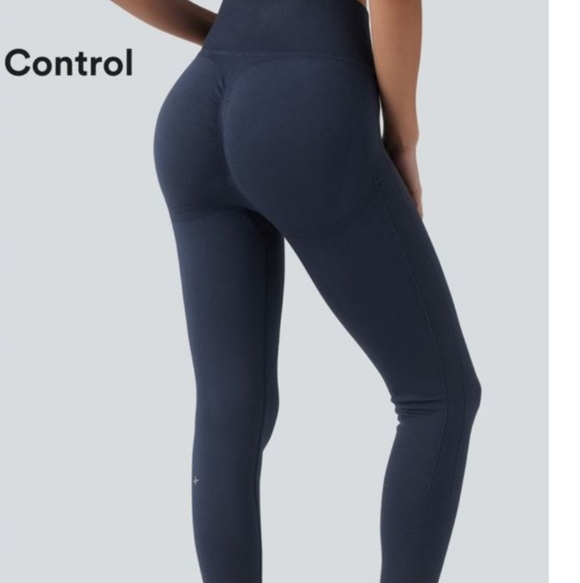 Halara OneForm Seamless Flow HR Tummy Control Butt Lifting Leggings Navy Blazer - Picture 2 of 8